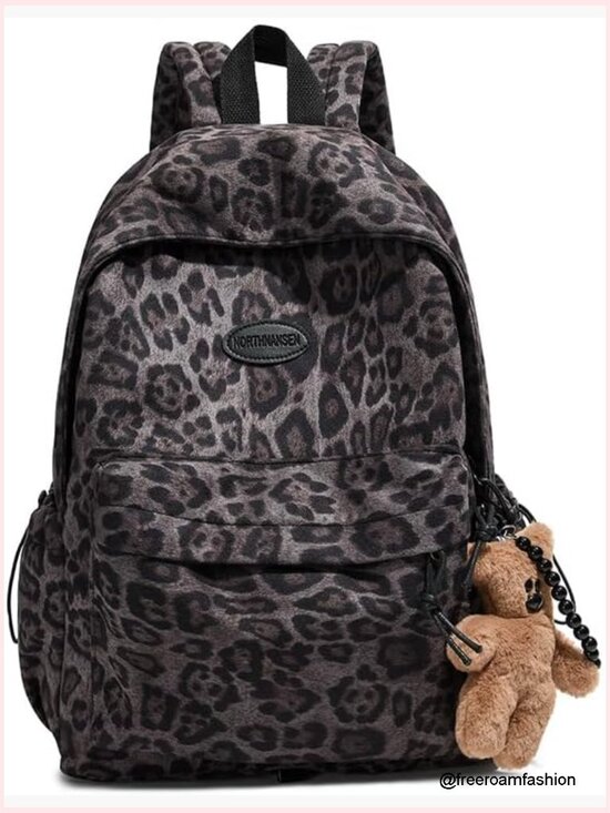 Cheetah Print Y2K Backpack Daypack Bookbag Fashion Shoulder Bag main image 6